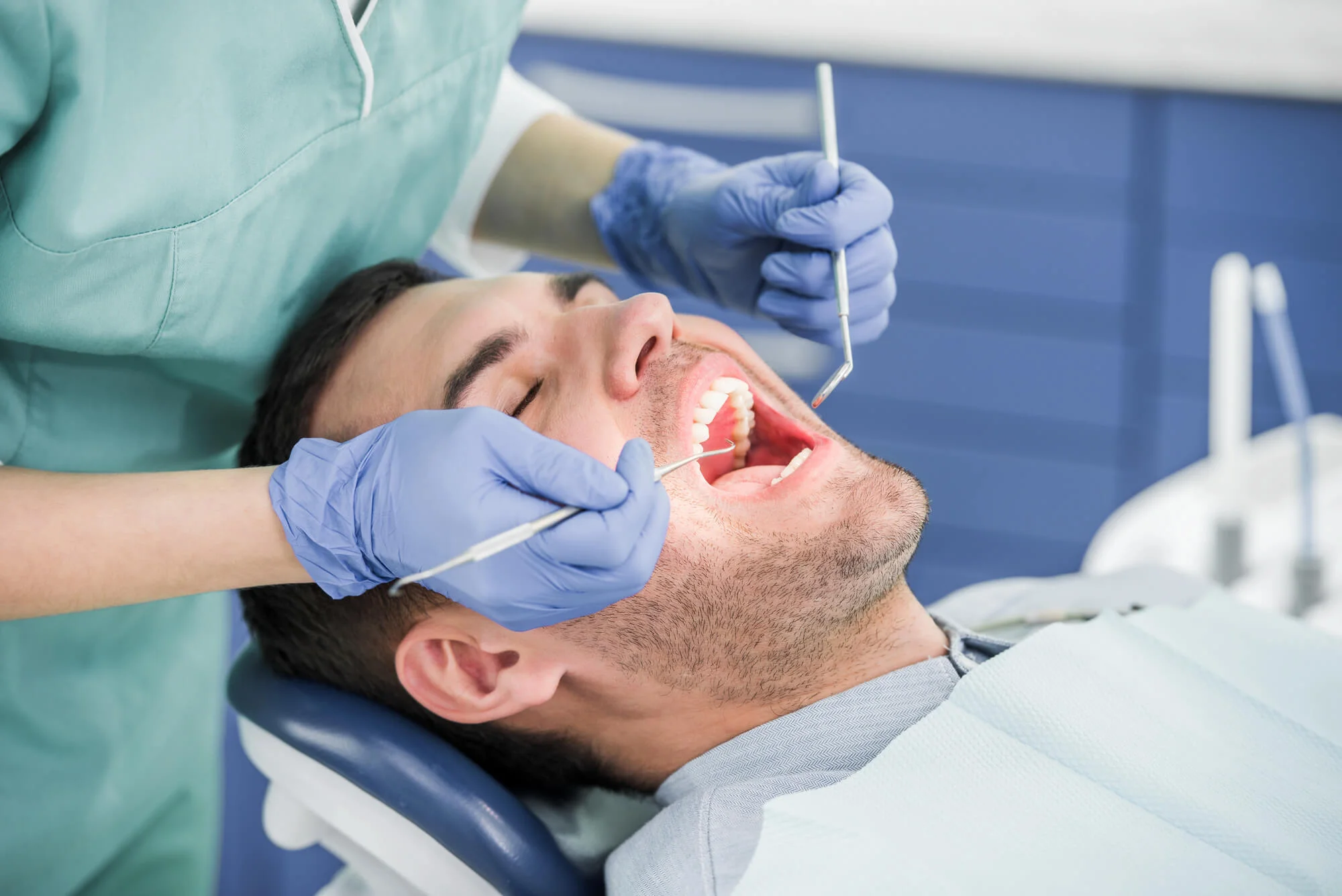 Patient-receiving-teeth-cleanings-in-Seneca