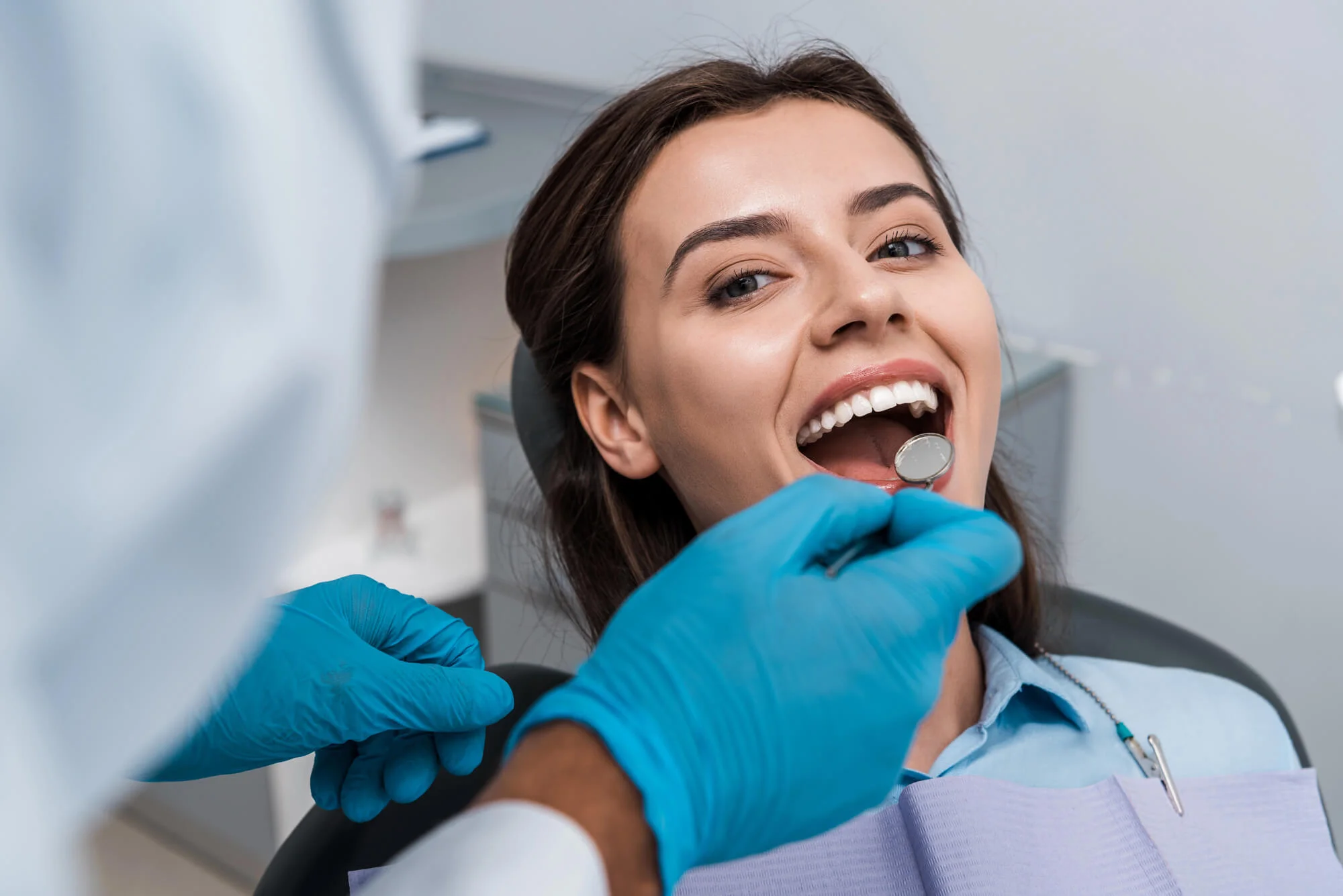 Routine-exam-during-teeth-cleanings-in-Seneca